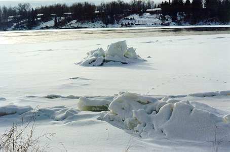 The same rock in January