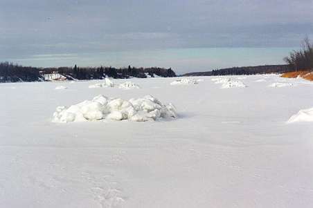 Rocks near the beaver-lodge on Jan. 25